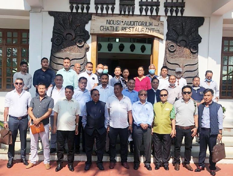 NSCN (IM) leaders with ENPO leaders during the meeting held at Niathu Resort in Dimapur on September 9.